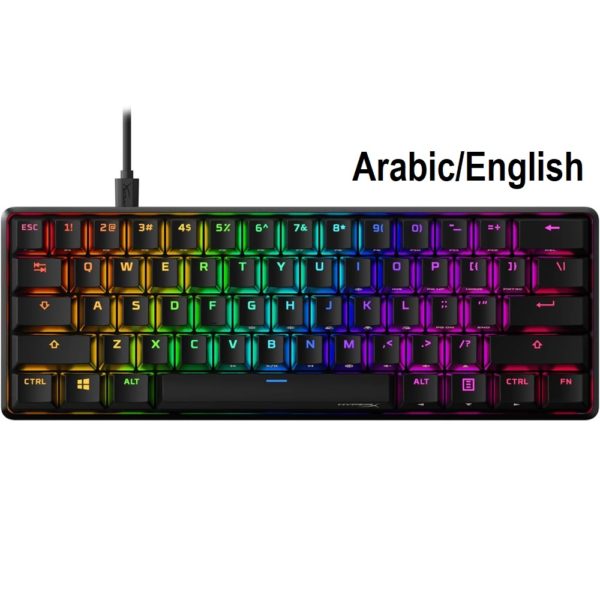 HyperX Alloy Origins 60 Mechanical Gaming Keyboard, RED Switch, Arabic-English