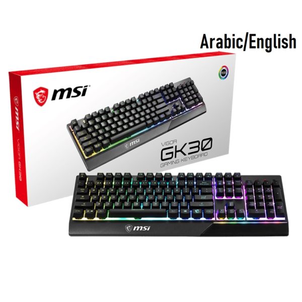 MSI VIGOR GK30 – Black Gaming Keyboard, Arabic/English