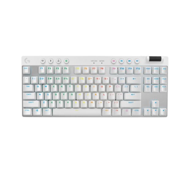 Logitech G PRO X TKL LIGHTSPEED Wireless Gaming Keyboard, GX Brown Tactile, White