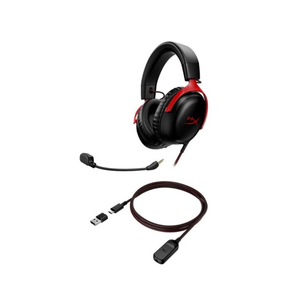 HyperX Cloud III Wireless Gaming Headset – Red/Black - Image 2