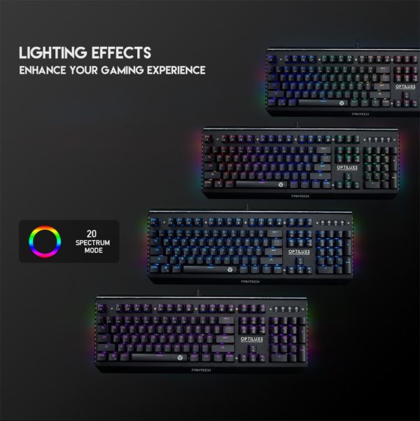 FANTECH MK884 Optiluxs RGB Optical Switch Keyboad - Image 2