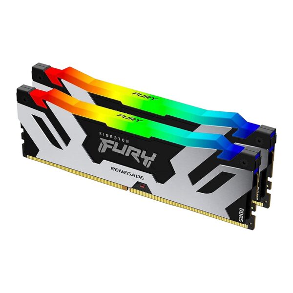 Kingston 32GB 7200MHz DDR5 Fury Renegade Silver RGB Desktop RAM Kit, (16GB x2)