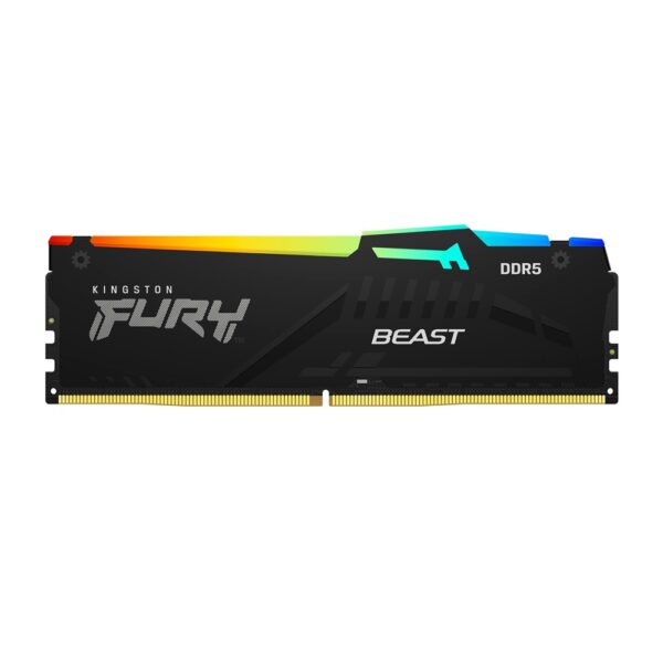 Kingston 16GB DDR5 6000MHz Fury Beast RGB Desktop RAM (16GB x1)