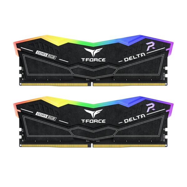 T-Force 64GB 6000MHz DDR5 Delta RGB Desktop RAM Kit, (32GB x2) Black