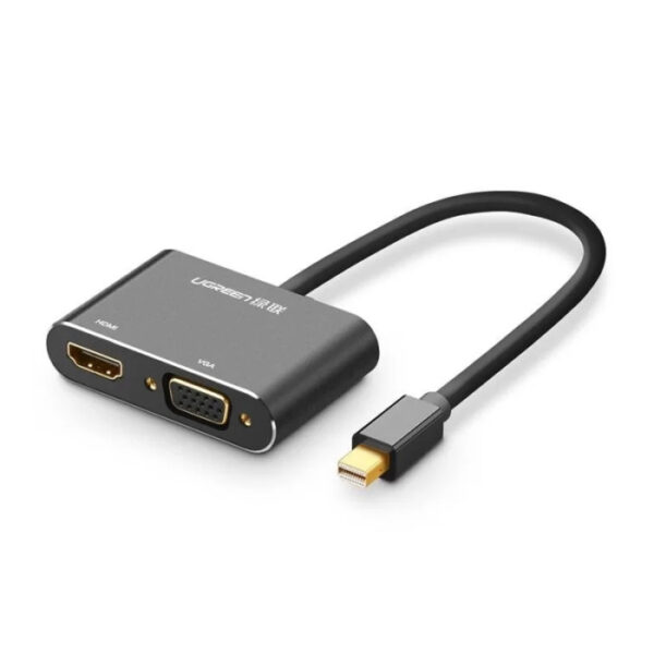 UGreen Mini Display Port to HDMI + VGA Converter Aluminum Case - Black