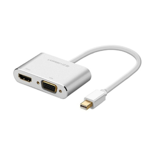 UGreen Mini Display Port to HDMI + VGA Converter Aluminum Case - Silver