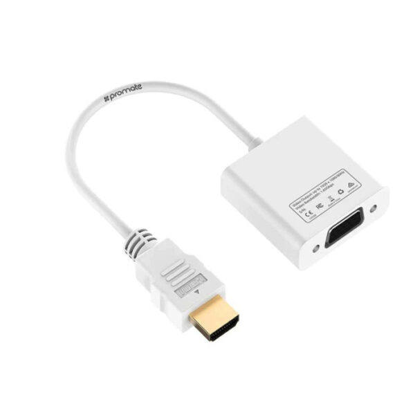 Promate Pro Link HDMI to VGA Adaptor Kit White - Image 2