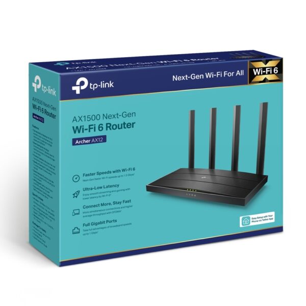 TP-Link Archer AX12 AX1500 Wi-Fi 6 Router – Gigabit Dual-Band