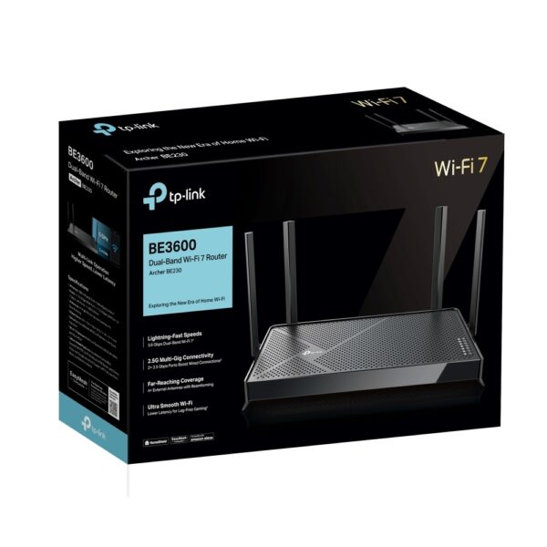 TP-Link Archer BE230 BE3600 Dual-Band Wi-Fi 7 Router