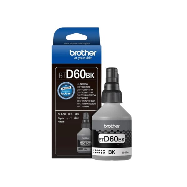 Brother BTD60BK Black Ink Bottle – 108 ML