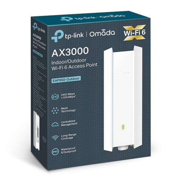 TP-Link EAP650-Outdoor AX3000 Indoor/Outdoor WiFi 6 Access Point