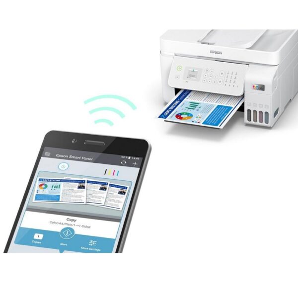 Epson EcoTank L5296 A4 WiFi All-in-One Ink Tank Printer with ADF, White - Image 2