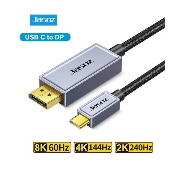 Jasoz A329 USB-C to DisplayPort 8K@60Hz Cable, USB Type-C to DP 1.4 – 1.8m - Image 2