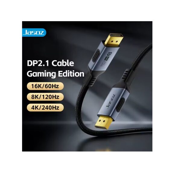 Jasoz A141 DP To DP 16K Version 2.1 DisplayPort Cable 80Gbps 4K@240Hz, 2m - Image 2