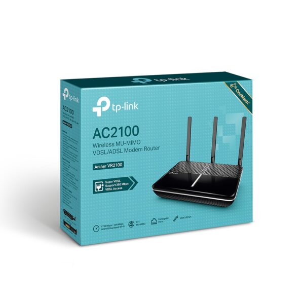 TP-LINK VR2100 AC2100 Wireless MU-MIMO VDSL/ADSL Modem Router