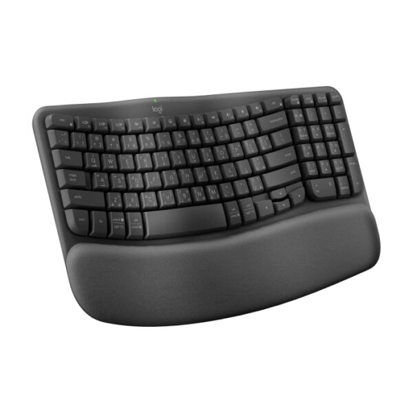 Logitech Wave Keys Wireless Bluetooth Keyboard (English/Arabic) - Black - Image 3