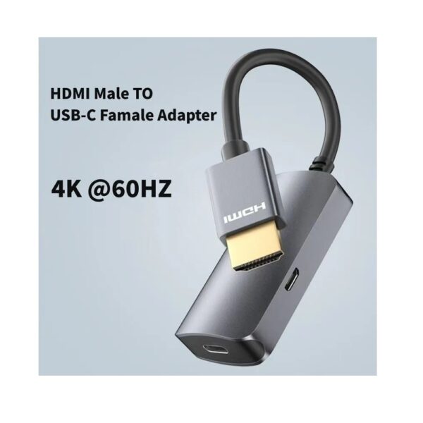 QGeeM HDMI Male to USB-C Female Adapter Converter - Image 2