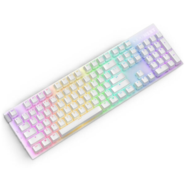 NZXT FUNCTION 2 Wired Optical Gaming Keyboard - White - Image 2